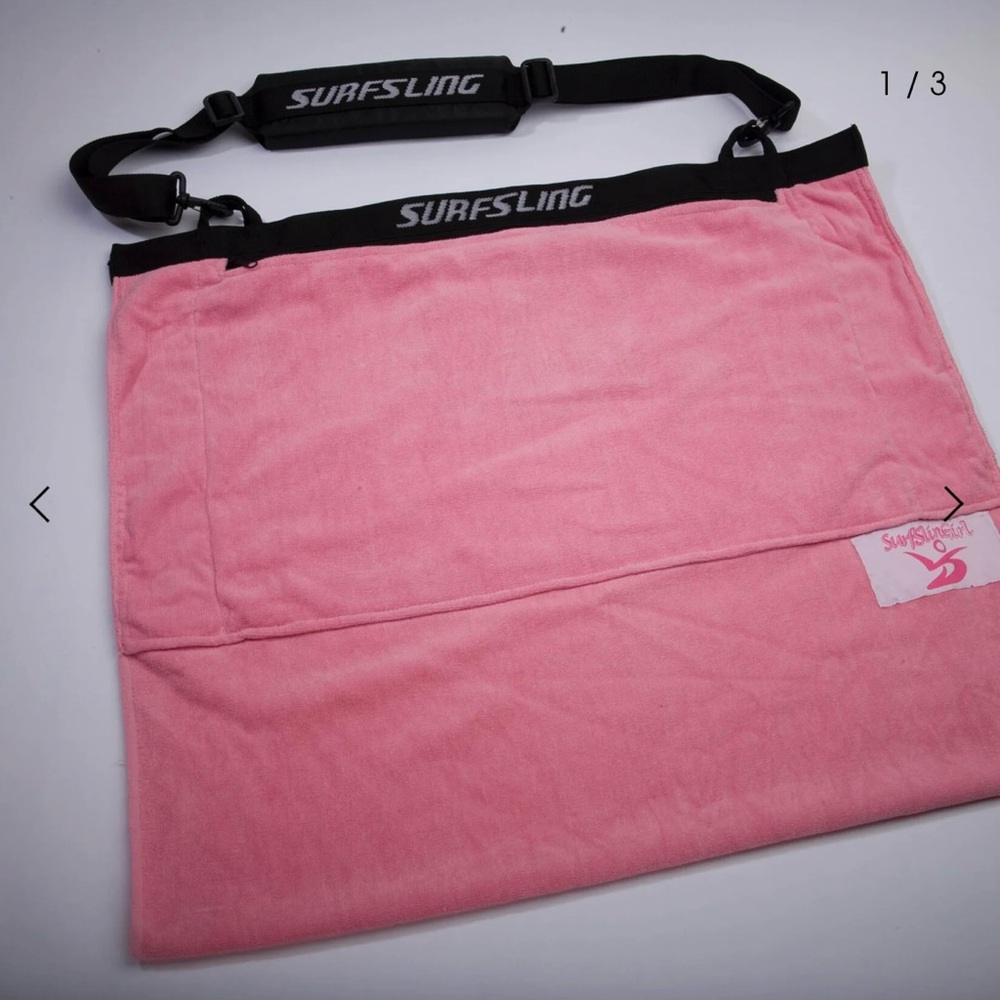 Surfsling Pink Beach Bag, Board Holder and Towel
